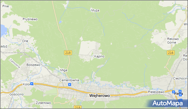 mapa Kąpino, Kąpino na mapie Targeo