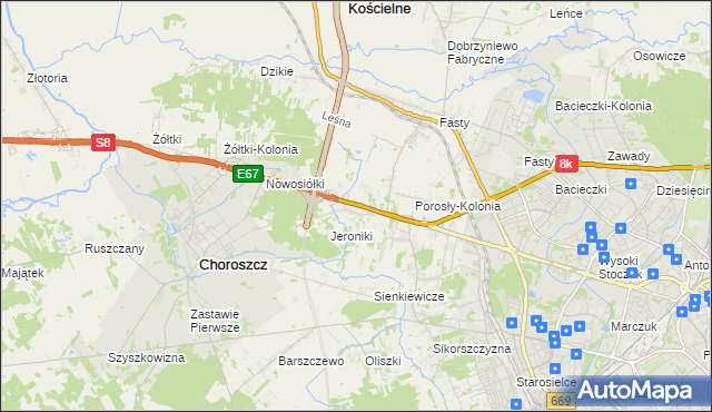 mapa Łyski, Łyski na mapie Targeo