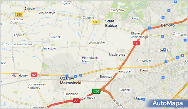 mapa Piotrkówek Duży, Piotrkówek Duży na mapie Targeo