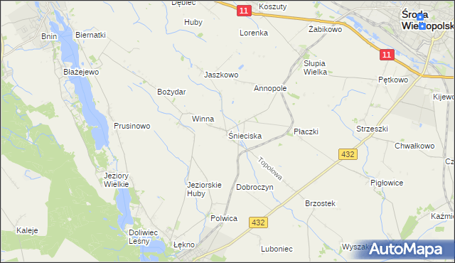 mapa Śnieciska, Śnieciska na mapie Targeo