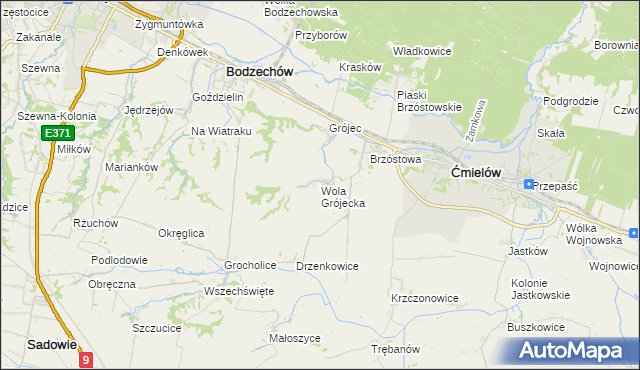 mapa Wola Grójecka, Wola Grójecka na mapie Targeo