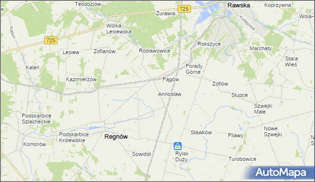mapa Annosław, Annosław na mapie Targeo