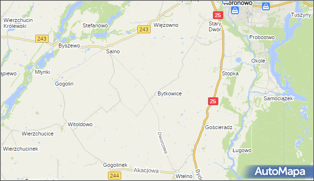 mapa Bytkowice, Bytkowice na mapie Targeo