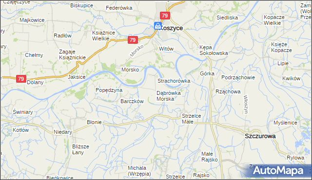 mapa Dąbrówka Morska, Dąbrówka Morska na mapie Targeo