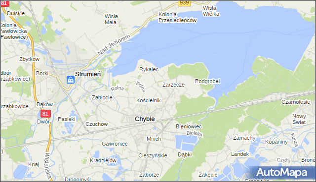 mapa Frelichów, Frelichów na mapie Targeo