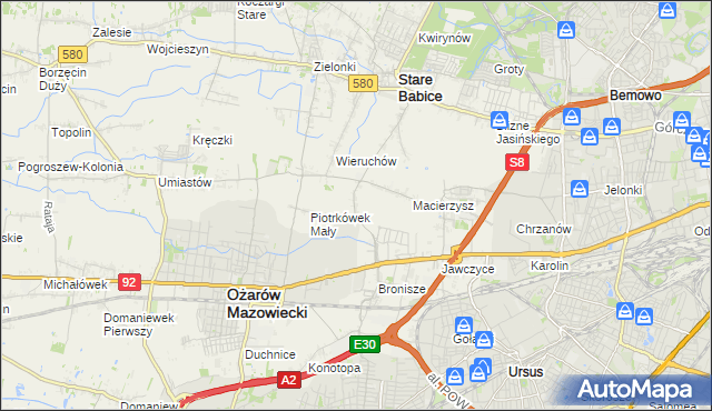 mapa Piotrkówek Duży, Piotrkówek Duży na mapie Targeo