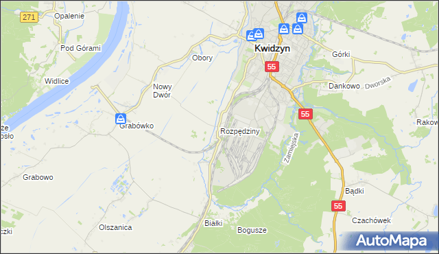 mapa Rozpędziny, Rozpędziny na mapie Targeo