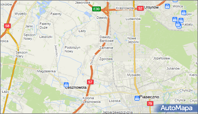 mapa Zgorzała, Zgorzała na mapie Targeo