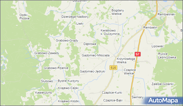 mapa Gadomiec-Peronie, Gadomiec-Peronie na mapie Targeo