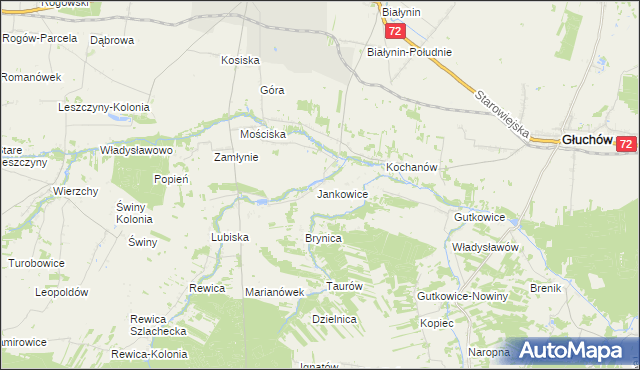 mapa Jankowice-Kolonia gmina Jeżów, Jankowice-Kolonia gmina Jeżów na mapie Targeo