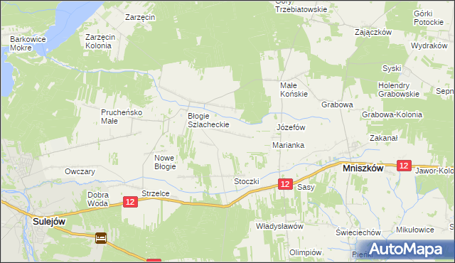 mapa Konstantynów gmina Mniszków, Konstantynów gmina Mniszków na mapie Targeo