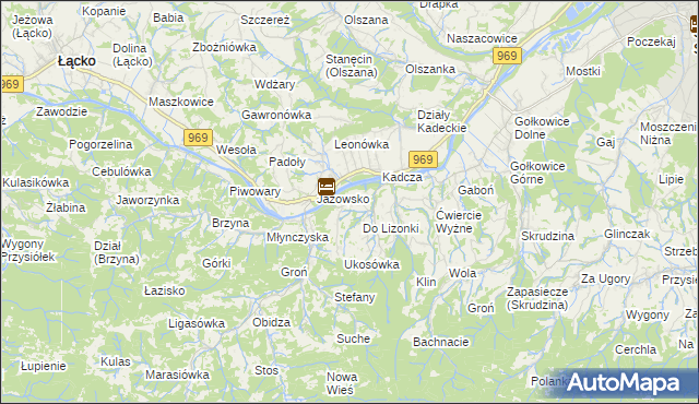 mapa Łazy Brzyńskie, Łazy Brzyńskie na mapie Targeo