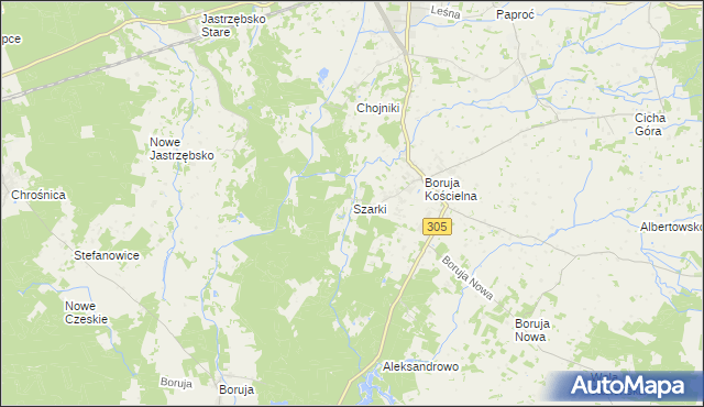 mapa Szarki gmina Nowy Tomyśl, Szarki gmina Nowy Tomyśl na mapie Targeo