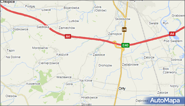 mapa Zabłotce gmina Radymno, Zabłotce gmina Radymno na mapie Targeo