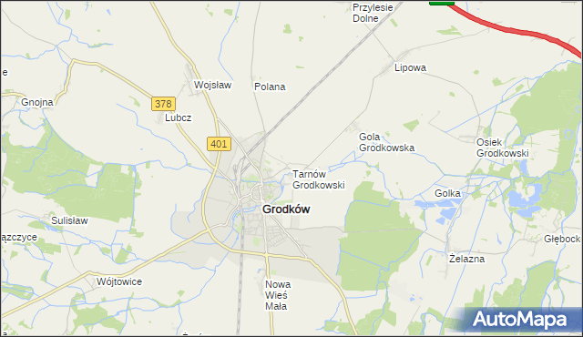 mapa Tarnów Grodkowski, Tarnów Grodkowski na mapie Targeo