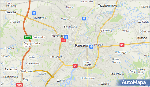mapa Rzeszów, Rzeszów na mapie Targeo