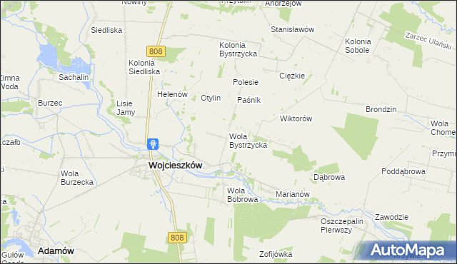 mapa Wola Bystrzycka, Wola Bystrzycka na mapie Targeo