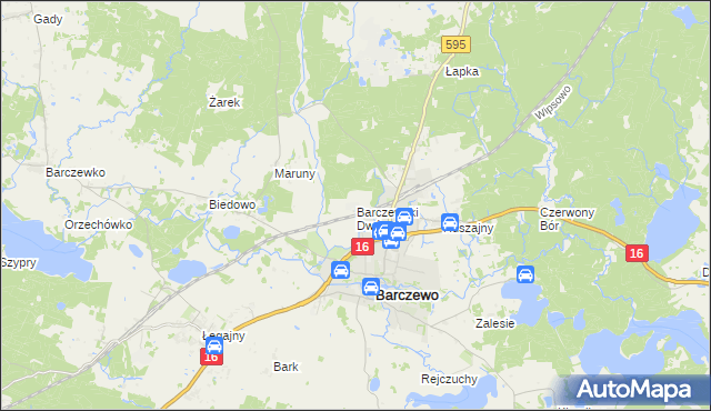 mapa Barczewski Dwór, Barczewski Dwór na mapie Targeo