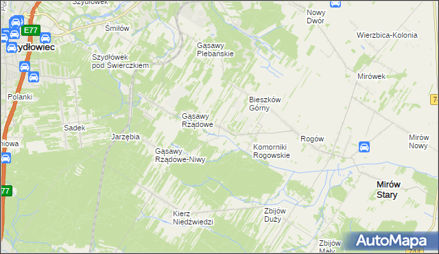 mapa Bieszków Dolny, Bieszków Dolny na mapie Targeo