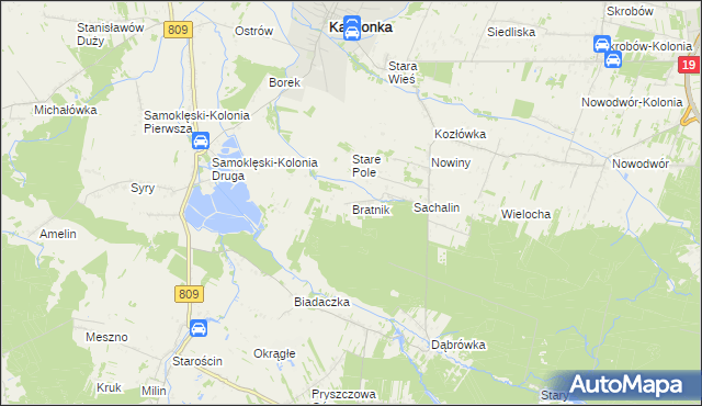 mapa Bratnik, Bratnik na mapie Targeo