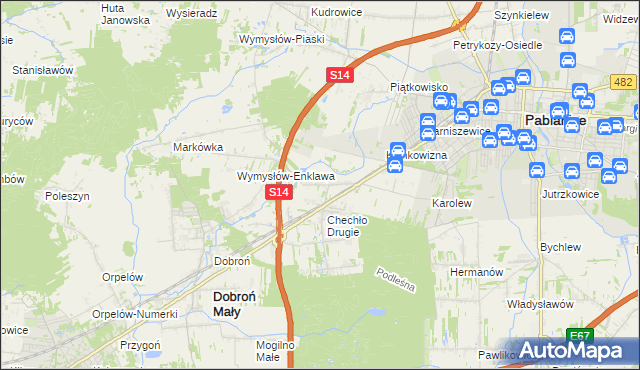 mapa Chechło Pierwsze, Chechło Pierwsze na mapie Targeo