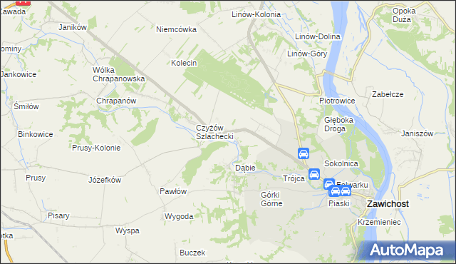 mapa Czyżów Plebański, Czyżów Plebański na mapie Targeo