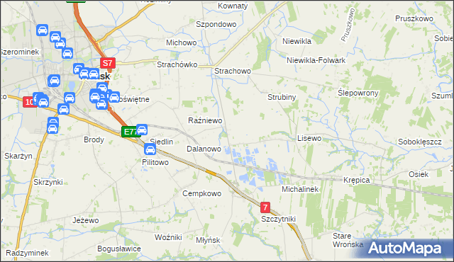 mapa Dalanówek, Dalanówek na mapie Targeo