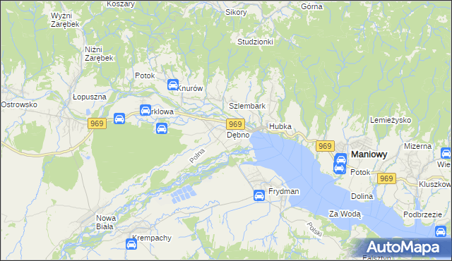 mapa Dębno gmina Nowy Targ, Dębno gmina Nowy Targ na mapie Targeo