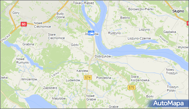 mapa Dobrzyków, Dobrzyków na mapie Targeo