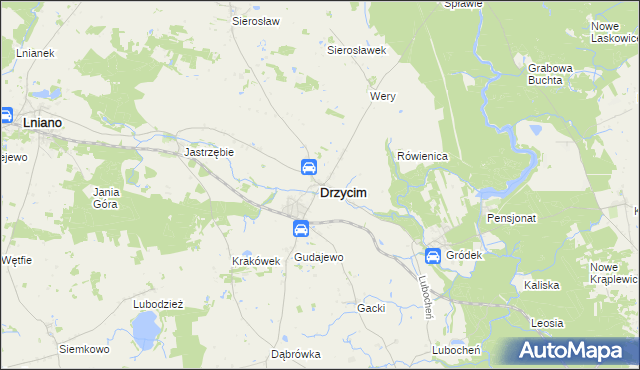 mapa Drzycim, Drzycim na mapie Targeo