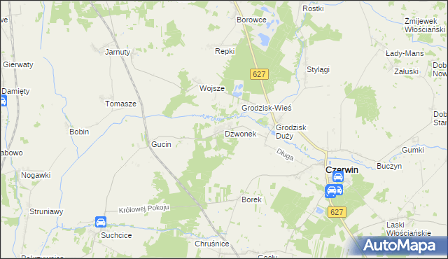mapa Dzwonek, Dzwonek na mapie Targeo
