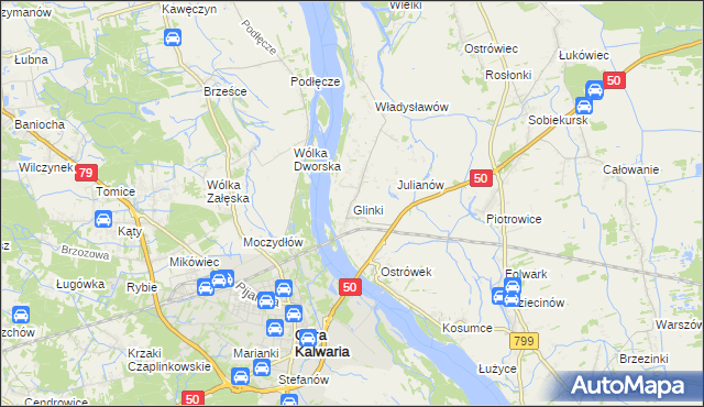 mapa Glinki gmina Karczew, Glinki gmina Karczew na mapie Targeo
