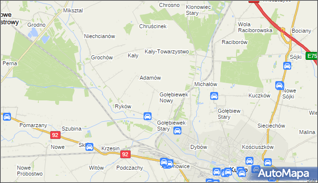 mapa Gołębiewek Nowy, Gołębiewek Nowy na mapie Targeo