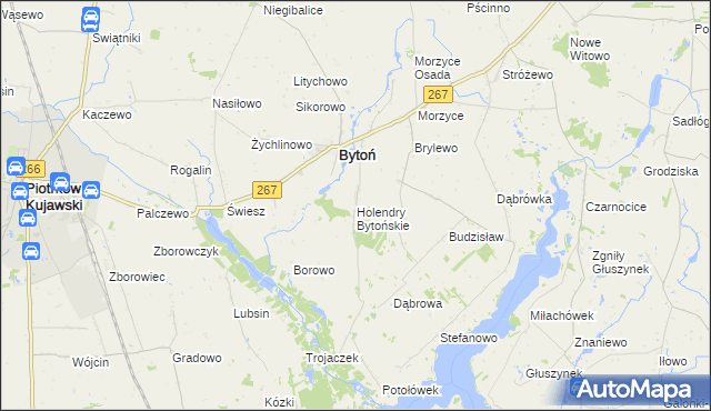 mapa Holendry Bytońskie, Holendry Bytońskie na mapie Targeo
