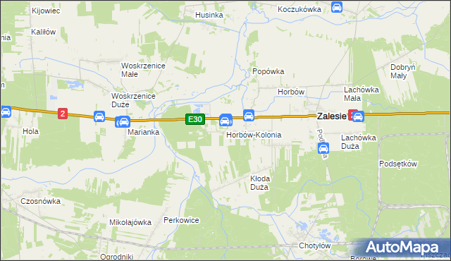 mapa Horbów-Kolonia, Horbów-Kolonia na mapie Targeo