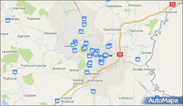mapa Hrubieszów, Hrubieszów na mapie Targeo