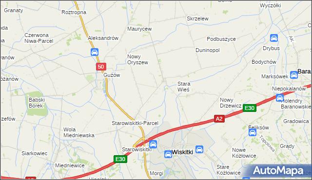 mapa Janówek gmina Wiskitki, Janówek gmina Wiskitki na mapie Targeo