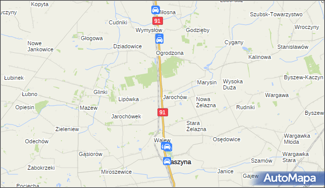 mapa Jarochów, Jarochów na mapie Targeo