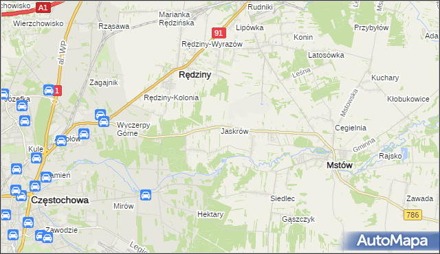 mapa Jaskrów, Jaskrów na mapie Targeo