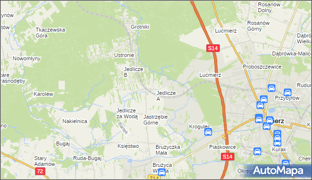 mapa Jedlicze A, Jedlicze A na mapie Targeo