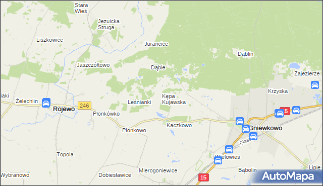 mapa Kępa Kujawska, Kępa Kujawska na mapie Targeo
