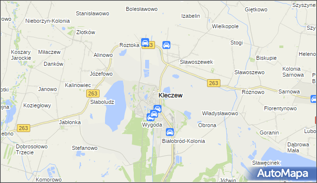 mapa Kleczew, Kleczew na mapie Targeo