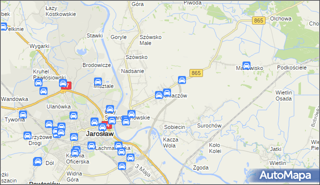 mapa Koniaczów, Koniaczów na mapie Targeo