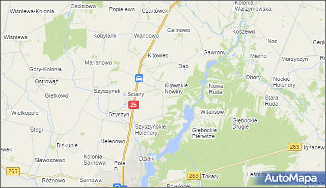 mapa Konstantynowo gmina Ślesin, Konstantynowo gmina Ślesin na mapie Targeo