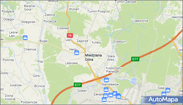 mapa Kostomłoty Drugie, Kostomłoty Drugie na mapie Targeo