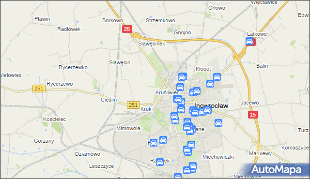 mapa Kruśliwiec, Kruśliwiec na mapie Targeo