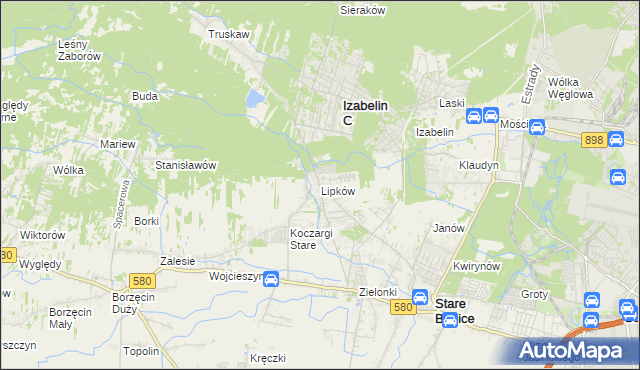 mapa Lipków, Lipków na mapie Targeo