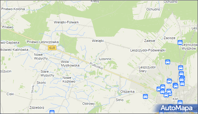 mapa Łosinno, Łosinno na mapie Targeo