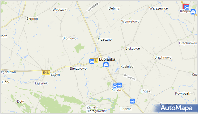 mapa Łubianka powiat toruński, Łubianka powiat toruński na mapie Targeo