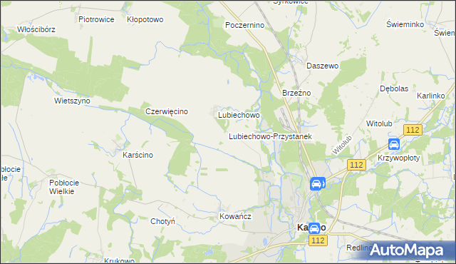 mapa Lubiechowo-Przystanek, Lubiechowo-Przystanek na mapie Targeo